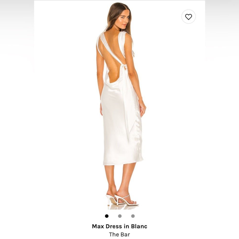 The Bar 100% Silk Max Dress Blanc